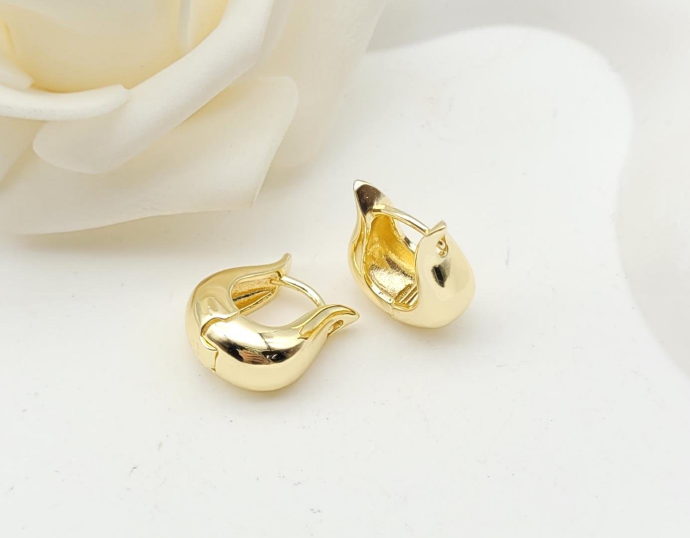 Arete Latón Oro 18K - Chico HLE07002870