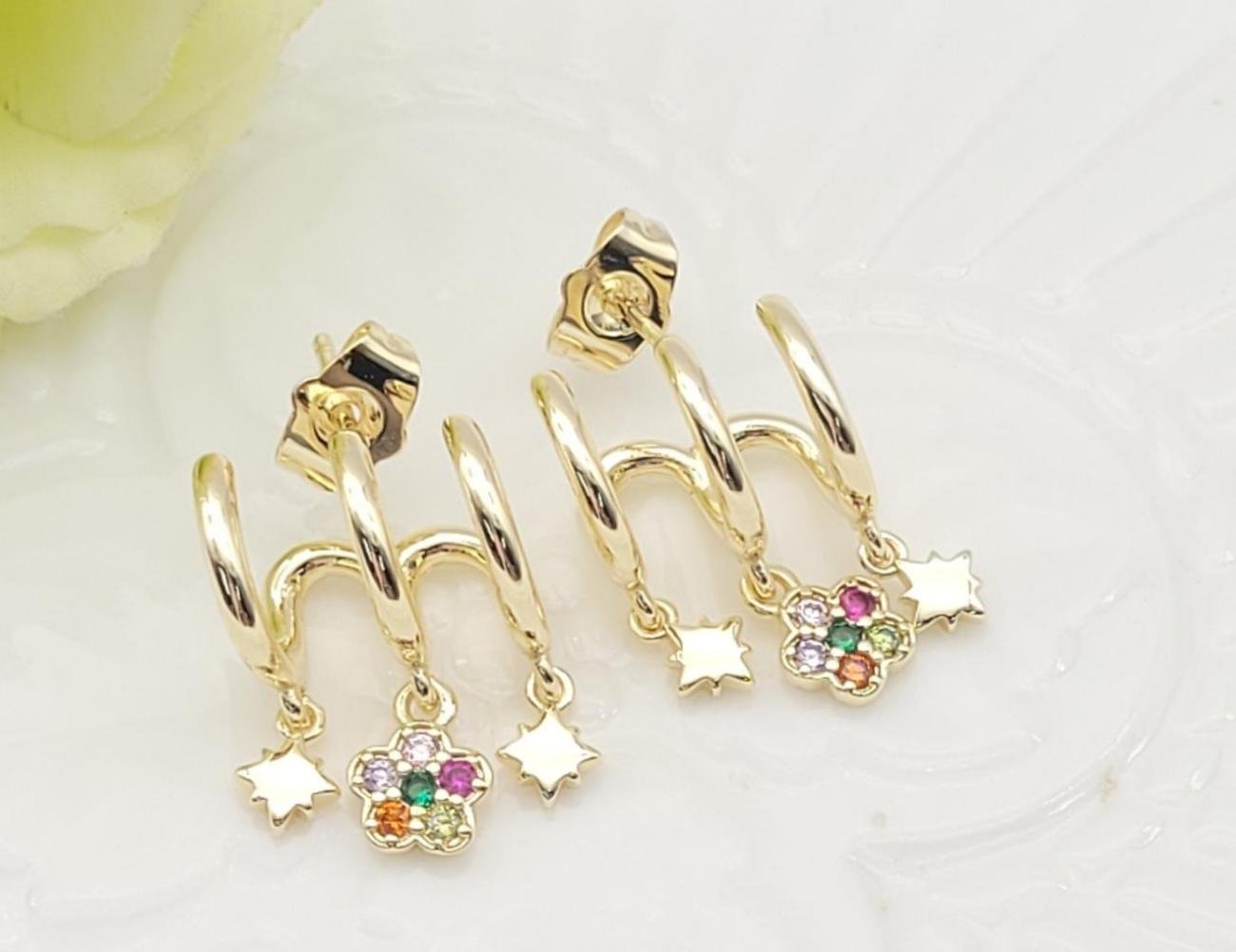 Arete Latón Oro 18K HME08503946