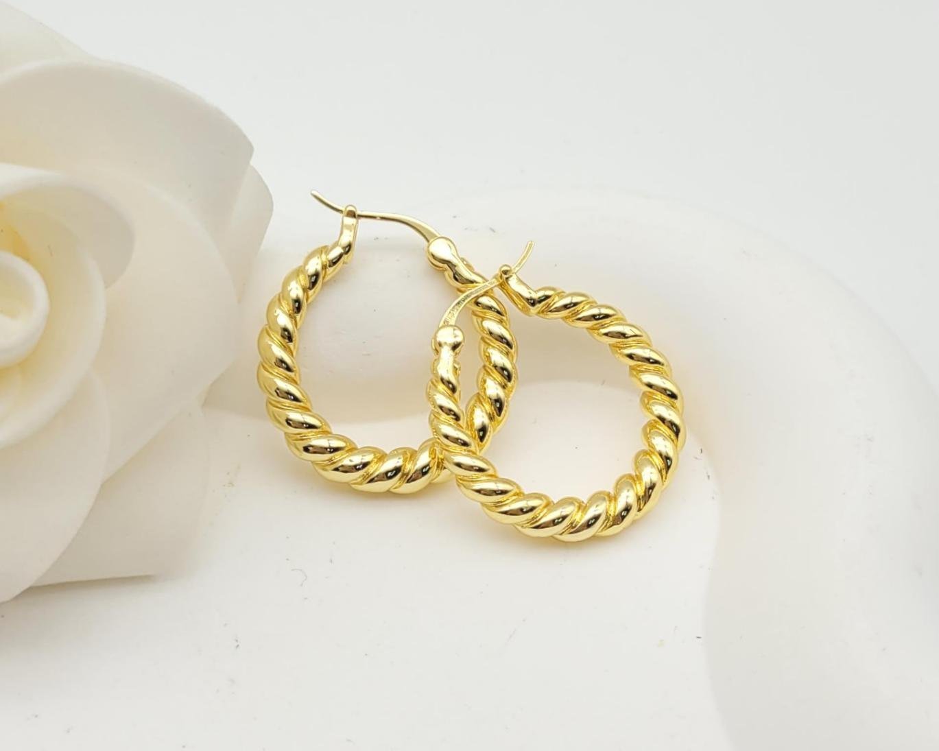 Arete Latón Oro 18K HQHE08503353