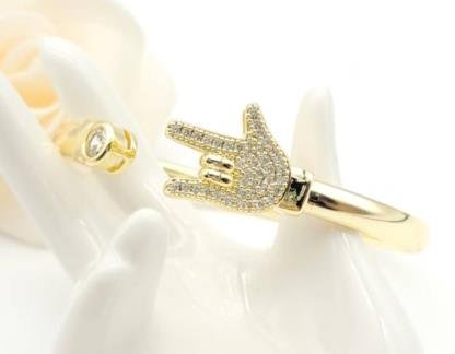 Brazalete Acero Inoxidable Oro 18K JB3700601