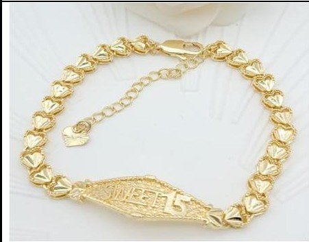 Pulsera Latón Oro 18K - Medida:18+5CM LBr160026