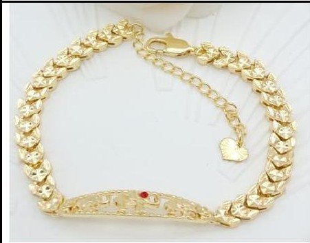 Pulsera Latón Oro 18K - Medida:18+5CM LBr160027