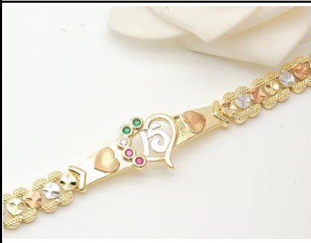 Pulsera Latón Oro 18K - Medida:20+4 CM LBr160053