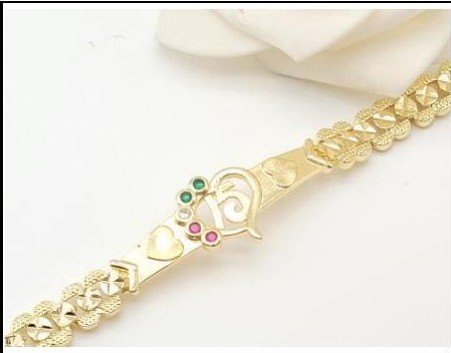 Pulsera Latón Oro 18K - Medida:20+4 CM LBr160055