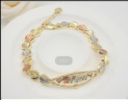 Pulsera Aleación Oro 18K - Medida:21+4 CM LBr160060