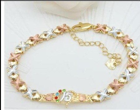 Pulsera Latón 3 Colores - Medida:18+5CM LBr180007