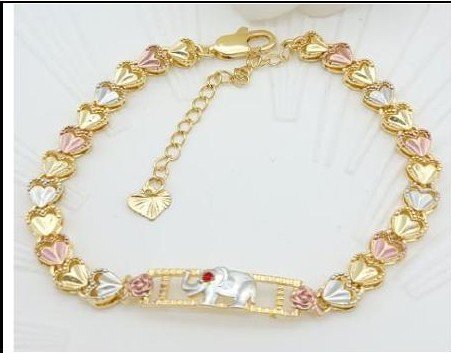 Pulsera Latón 3 Colores - Medida:18+5CM LBr180023