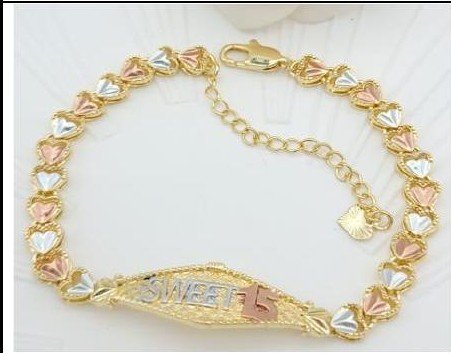 Pulsera Latón 3 Colores - Medida:18+5CM LBr180025