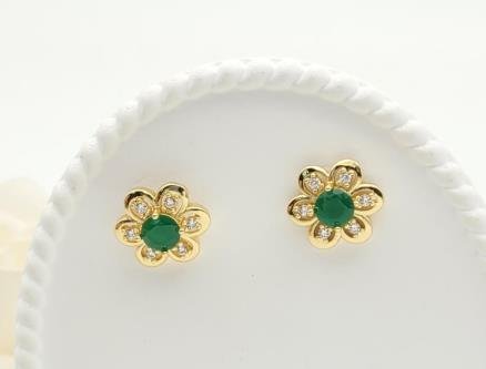 Arete Huggie Baño de Oro 18K