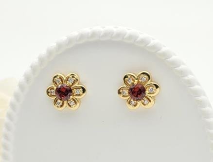 Arete Huggie Baño de Oro 18K