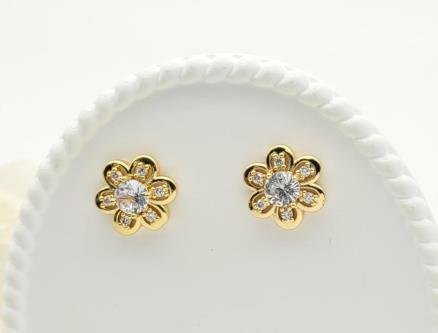 Arete Huggie Baño de Oro 18K