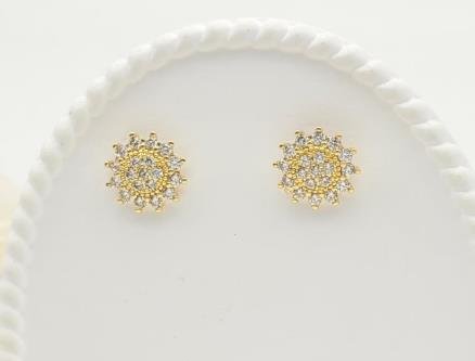 Arete Huggie Baño de Oro 18K