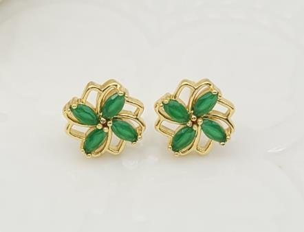 Arete Huggie Baño de Oro 18K