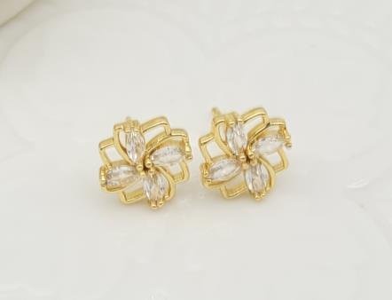 Arete Huggie Baño de Oro 18K