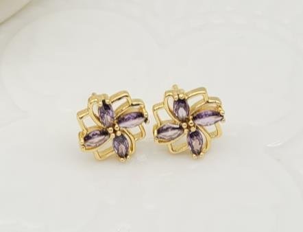 Arete Huggie Baño de Oro 18K