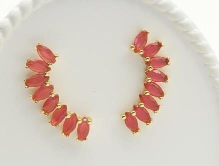 Arete Huggie Baño de Oro 18K