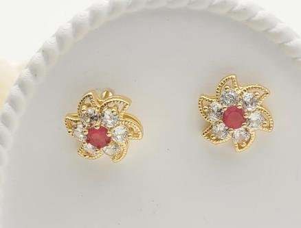 Arete Huggie Baño de Oro 18K