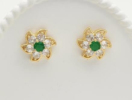 Arete Huggie Baño de Oro 18K