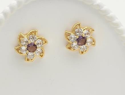 Arete Huggie Baño de Oro 18K