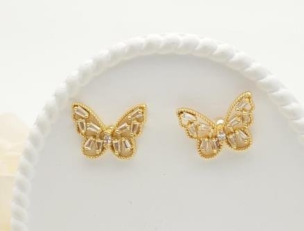 Arete Huggie Baño de Oro 18K