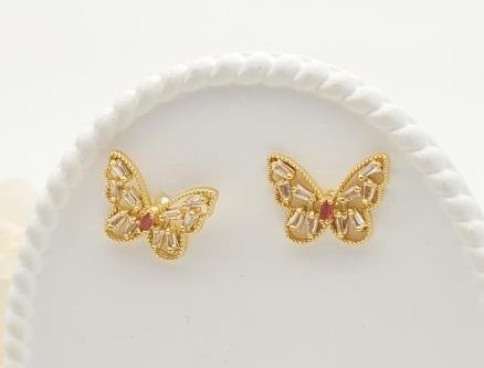 Arete Huggie Baño de Oro 18K
