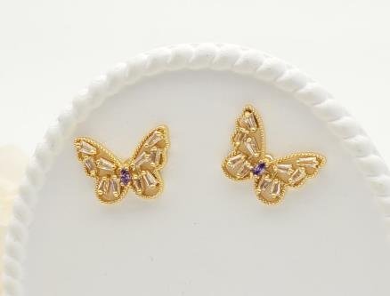Arete Huggie Baño de Oro 18K