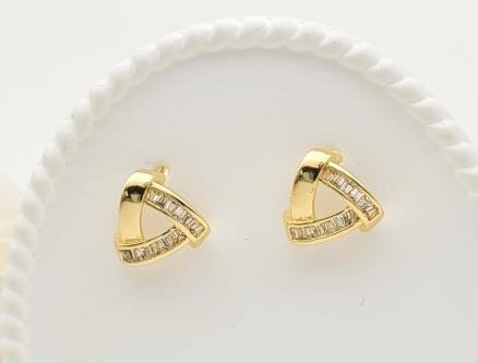 Arete Huggie Baño de Oro 18K
