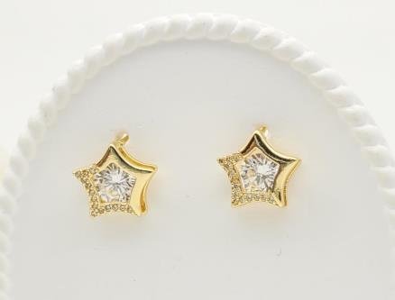 Arete Huggie Baño de Oro 18K