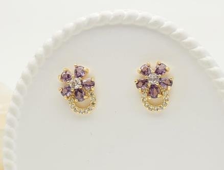 Arete Huggie Baño de Oro 18K