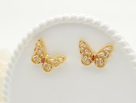 Arete Huggie Baño de Oro 18K