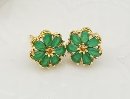 Arete Huggie Baño de Oro 18K