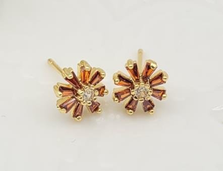 Arete Huggie Baño de Oro 18K
