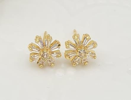 Arete Huggie Baño de Oro 18K