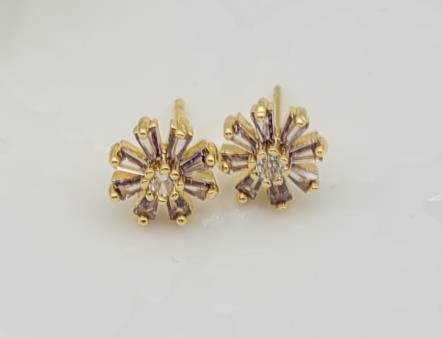 Arete Huggie Baño de Oro 18K