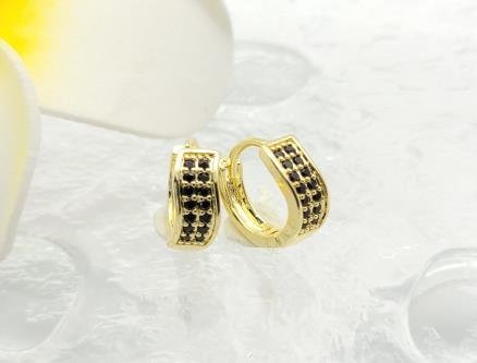 Arete Huggie Baño de Oro 18K