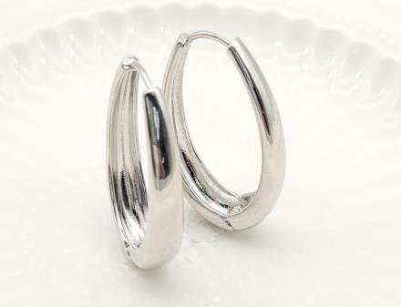 Arete Huggie Baño de Rodio