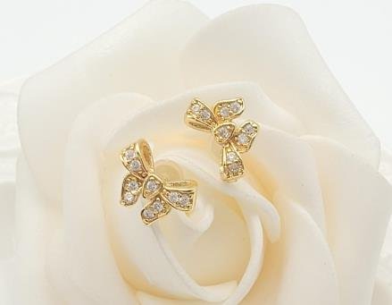 Arete Huggie Baño de Oro 18K