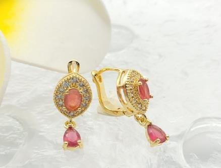 Arete Huggie Baño de Oro 18K