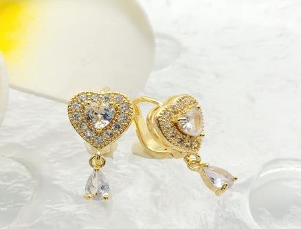 Arete Huggie Baño de Oro 18K