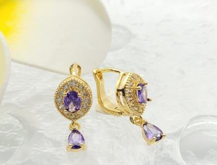 Arete Huggie Baño de Oro 18K