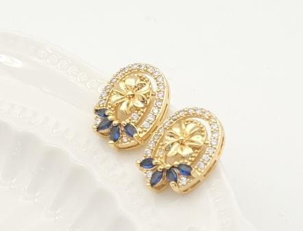 Arete Huggie Baño de Oro 18K