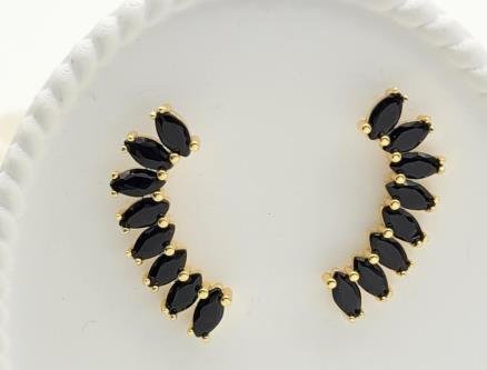 Arete Huggie Baño de Oro 18K