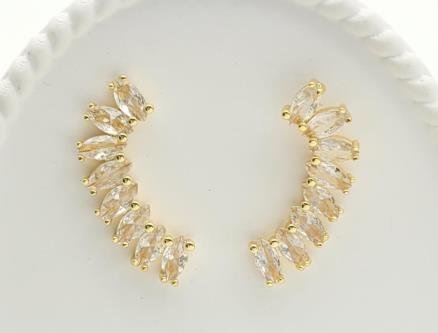 Arete Huggie Baño de Oro 18K