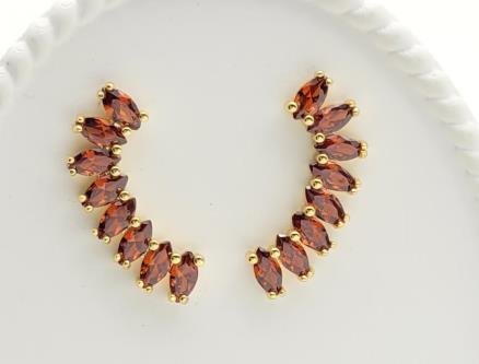 Arete Huggie Baño de Oro 18K