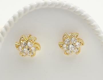 Arete Huggie Baño de Oro 18K