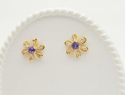 Arete Huggie Baño de Oro 18K