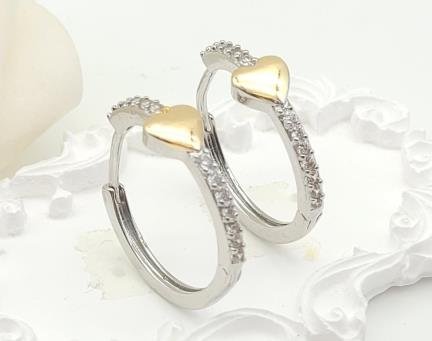 Arete Huggie Baño de Rodio
