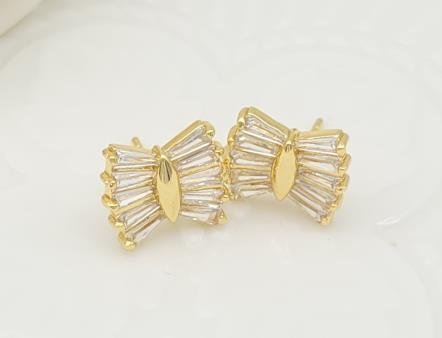 Arete Huggie Baño de Oro 18K