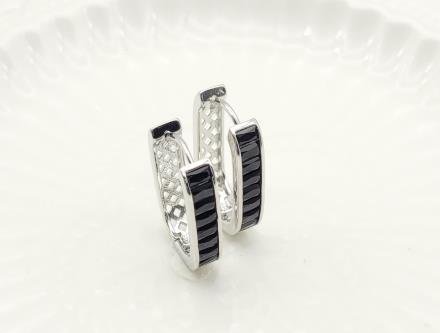 Arete Huggie Baño de Rodio