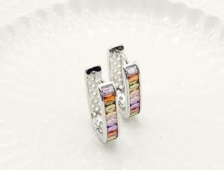 Arete Huggie Baño de Rodio